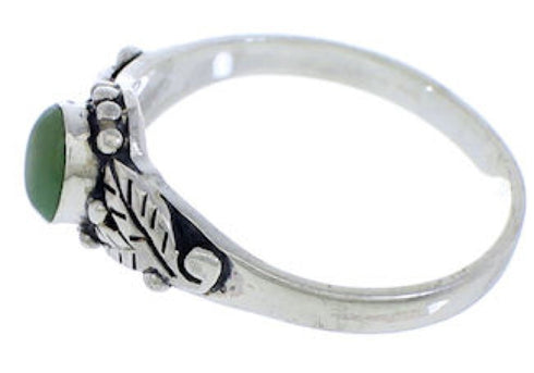Genuine Sterling Silver Turquoise Ring Size 7-1/2 UX32086