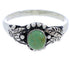 Sterling Silver Turquoise Leaf Ring Size 8-1/4 UX32101