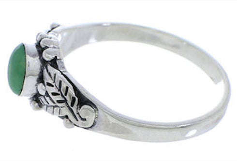 Genuine Sterling Silver Turquoise Ring Size 8-1/4 UX32140