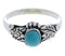 Turquoise And Genuine Sterling Silver Leaf Ring Size 5-1/4 UX32175