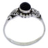 Sterling Silver And Jet Southwest Jewelry Ring Size 8-1/4 UX32238