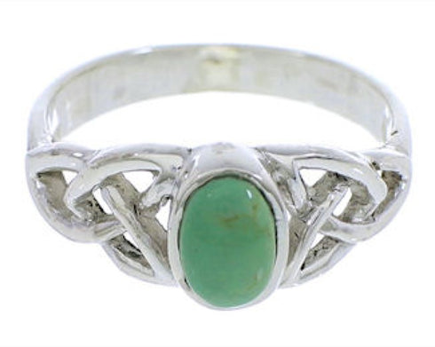 Genuine Sterling Silver Turquoise Jewelry Ring Size 4-3/4 UX32287