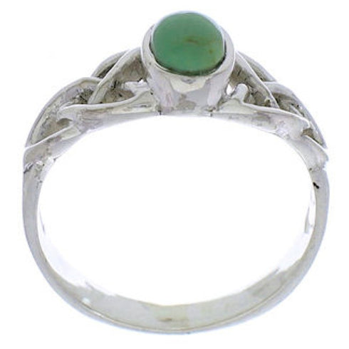 Genuine Sterling Silver Turquoise Jewelry Ring Size 4-3/4 UX32287