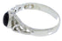 Genuine Sterling Silver And Jet Ring Size 8-1/4 UX32339