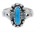 Genuine Sterling Silver Turquoise Southwestern Ring Size 5 UX32353