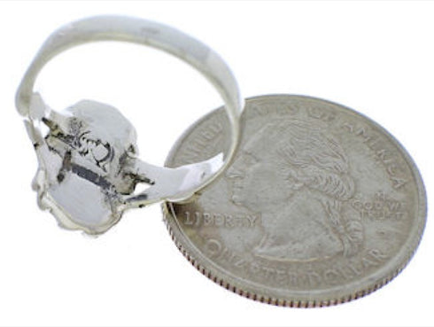 Genuine Sterling Silver Turquoise Southwest Ring Size 6-3/4 UX32381