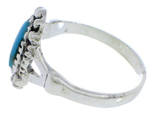 Sterling Silver Turquoise Jewelry Southwest Ring Size 7-3/4 UX32421
