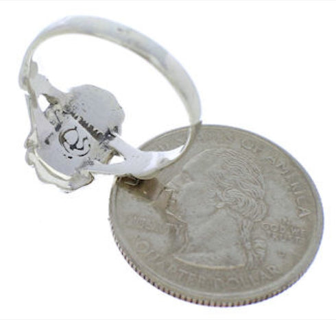 Sterling Silver Turquoise Jewelry Southwest Ring Size 7-3/4 UX32421