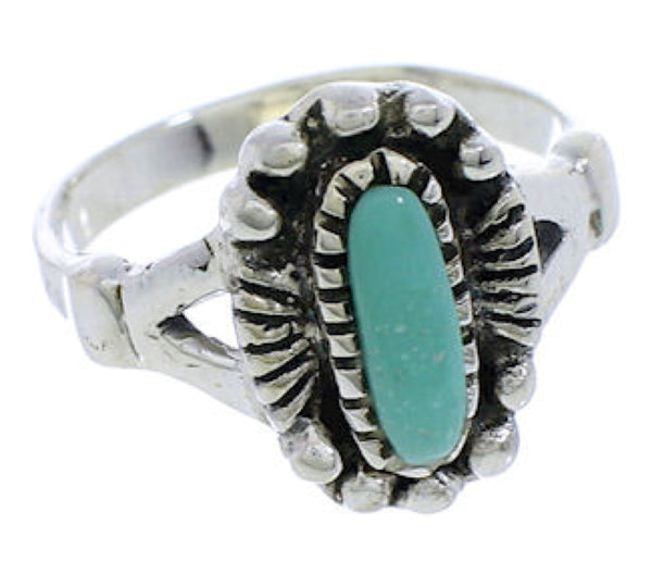 Sterling Silver And Turquoise Jewelry Southwestern Ring Size 5 UX32438