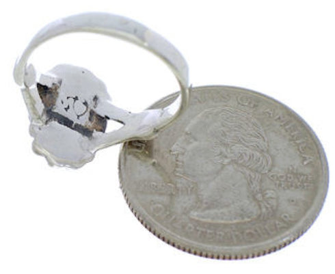 Genuine Silver Turquoise Southwestern Jewelry Ring Size 6-1/2 UX32446