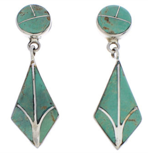 Southwest Turquoise And Silver Earrings EX31909