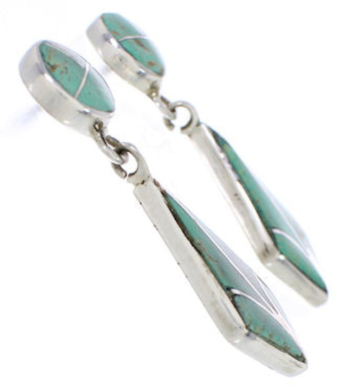 Southwest Turquoise And Silver Earrings EX31909