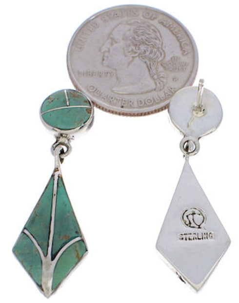 Southwest Turquoise And Silver Earrings EX31909