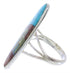 Silver Multicolor Native American Design Ring Size 8-1/4 UX36505