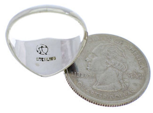 Native American Village Design Silver Multicolor Ring Size 6 UX36637