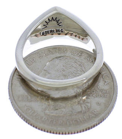 Multicolor Turquoise Inlay Jewelry Ring Size 5-3/4 VX36749