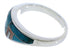 Multicolor Inlay Sterling Silver Ring Size 5-3/4 VX36758