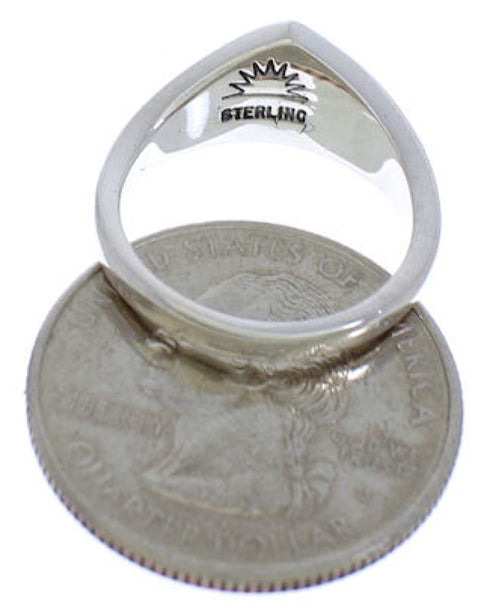 Multicolor Inlay Sterling Silver Ring Size 5-3/4 VX36758