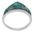 Genuine Sterling Silver Turquoise Opal Inlay Ring Size 7-3/4 VX36781