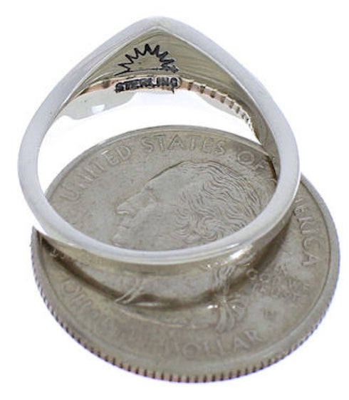 Multicolor Inlay Sterling Silver Ring Size 6 VX36797