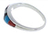 Sterling Silver Multicolor Inlay Southwestern Ring Size 6 VX36851