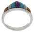 Southwest Multicolor Sterling Silver Jewelry Ring Size 8-1/2 VX36950