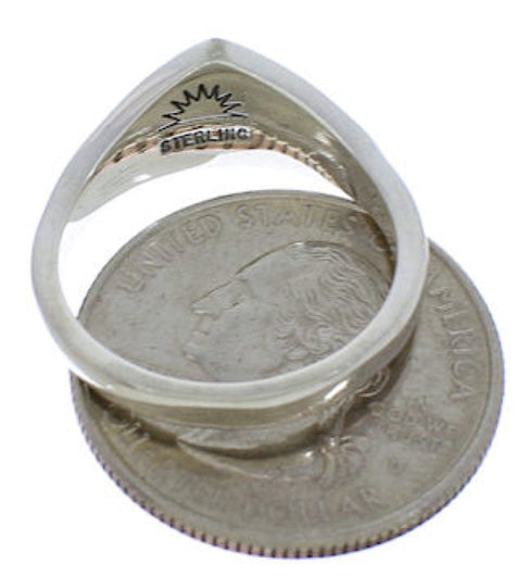 Southwest Multicolor Sterling Silver Jewelry Ring Size 8-1/2 VX36950