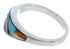 Multicolor Inlay Silver Jewelry Ring Size 5-3/4 VX36976