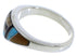 Authentic Sterling Silver Multicolor Inlay Ring Size 5-3/4 VX36982