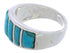 Turquoise Jewelry Genuine Sterling Silver Ring Size 7-3/4 AX36518