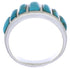 Turquoise Jewelry Genuine Sterling Silver Ring Size 7-3/4 AX36518