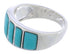 Sterling Silver Jewelry Turquoise Ring Size 8-1/4 AX36521