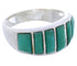Authentic Silver Turquoise Southwestern Ring Size 7-3/4 AX36566