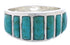 Southwestern Sterling Silver Turquoise Ring Size 8-3/4 AX36568