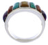 Southwest Sterling Silver Multicolor Ring Size 6-3/4 AX36778