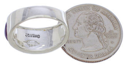 Sterling Silver Jewelry Multicolor Inlay Ring Size 6-3/4 AX36826