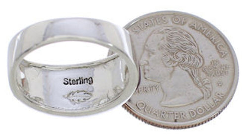 Multicolor Southwestern Jewelry Silver Ring Size 8-3/4 AX36893