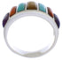 Sterling Silver Multicolor Southwestern Ring Size 8-3/4 AX36914