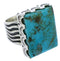 Turquoise Southwest And Sterling Silver Ring Size 8-1/4 YX34644