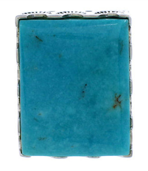 Turquoise Southwest And Authentic Silver Ring Size 6-1/4 YX34647