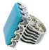 Turquoise Jewelry Authentic Sterling Silver Ring Size 6-1/2 YX34648