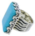 Turquoise Genuine Sterling Silver Southwest Ring Size 4-3/4 YX87536