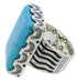 Southwestern Sterling Silver Turquoise Jewelry Ring Size 6-3/4 YX34679