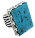 Sterling Silver Turquoise Jewelry Southwest Ring Size 4-3/4 YX34682
