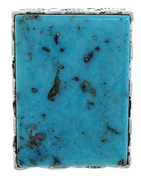 Sterling Silver Turquoise Jewelry Southwest Ring Size 4-3/4 YX34682