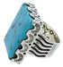 Sterling Silver Turquoise Jewelry Southwest Ring Size 4-3/4 YX34682