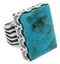 Turquoise Authentic Sterling Silver Southwest Ring Size 8-1/4 YX87543