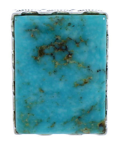 Turquoise Authentic Sterling Silver Southwest Ring Size 8-1/4 YX87543