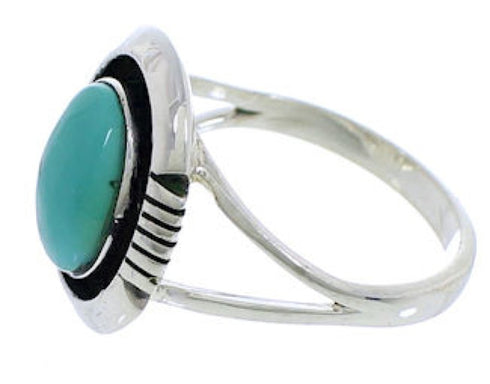 Southwest Sterling Silver Turquoise Ring Size 4-3/4 YX34733