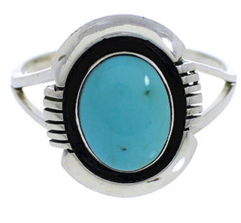 Genuine Silver Turquoise Southwestern Jewelry Ring Size 5-3/4 YX34850